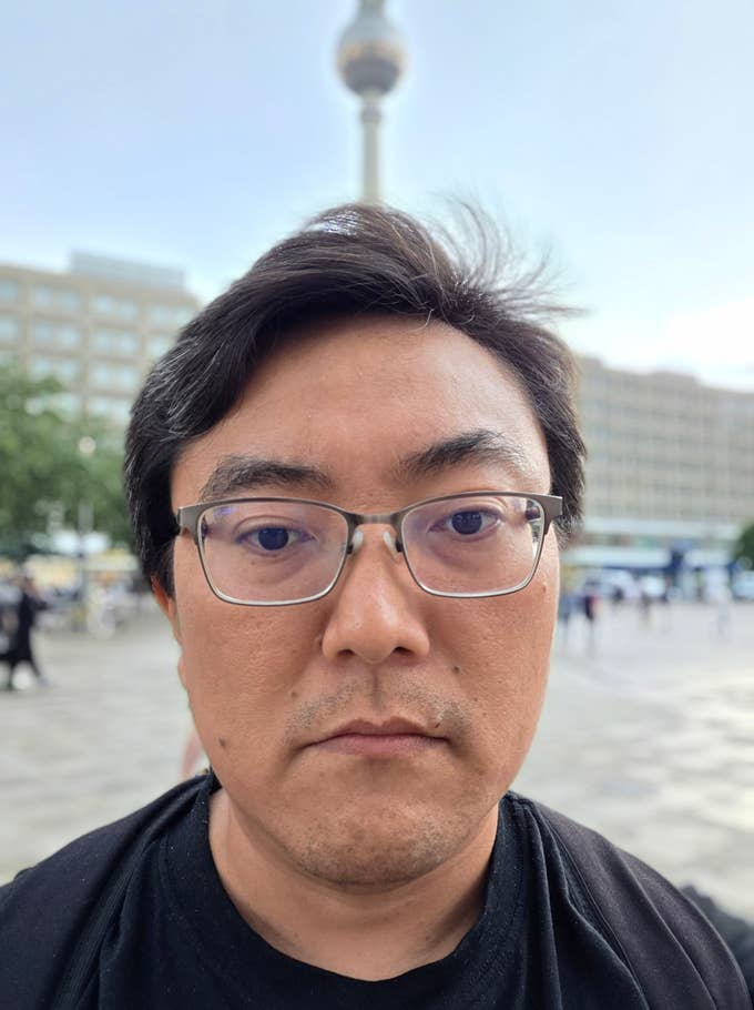 Samsung Galaxy Z Fold 7 : Selfie avec la caméra externe - Mode portrait activé