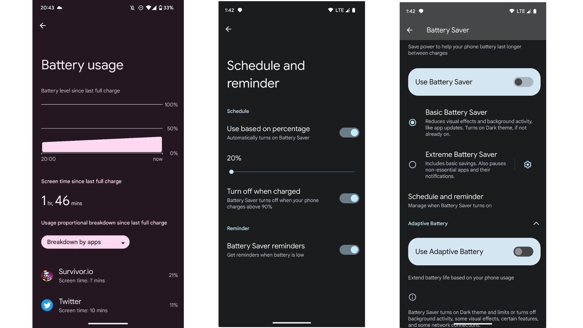 Android 14 OS Battery Interface