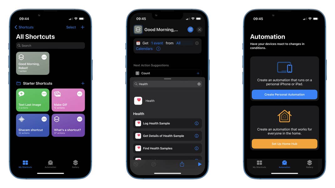 Die Automatisierung der Morgenroutine auf einem iPhone.