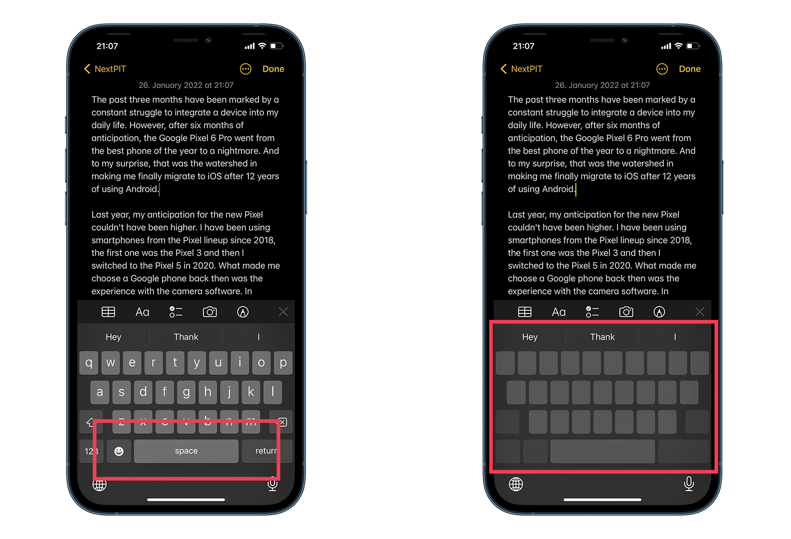 Apple iOS iPhone keyboard trackpad