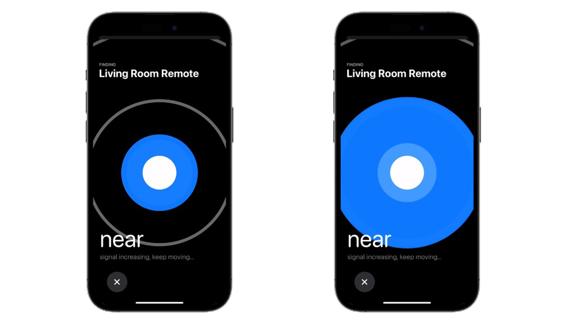 Trouver mon fonctionne maintenant pour Siri Remote sur tvOS 17