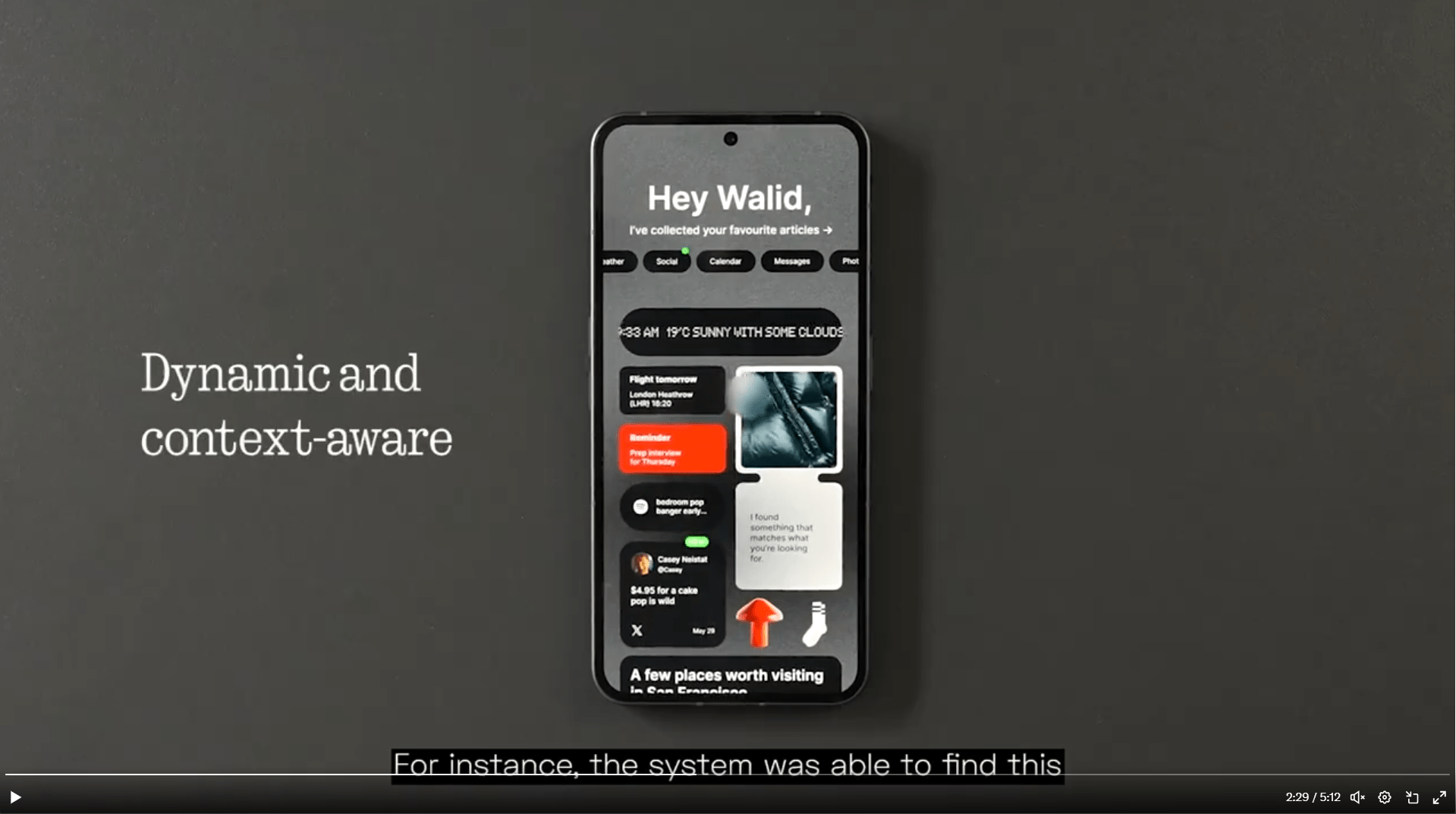 Une capture d'écran de la démo de l'IA de Huawei