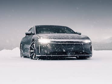 Lucid Air en hiver