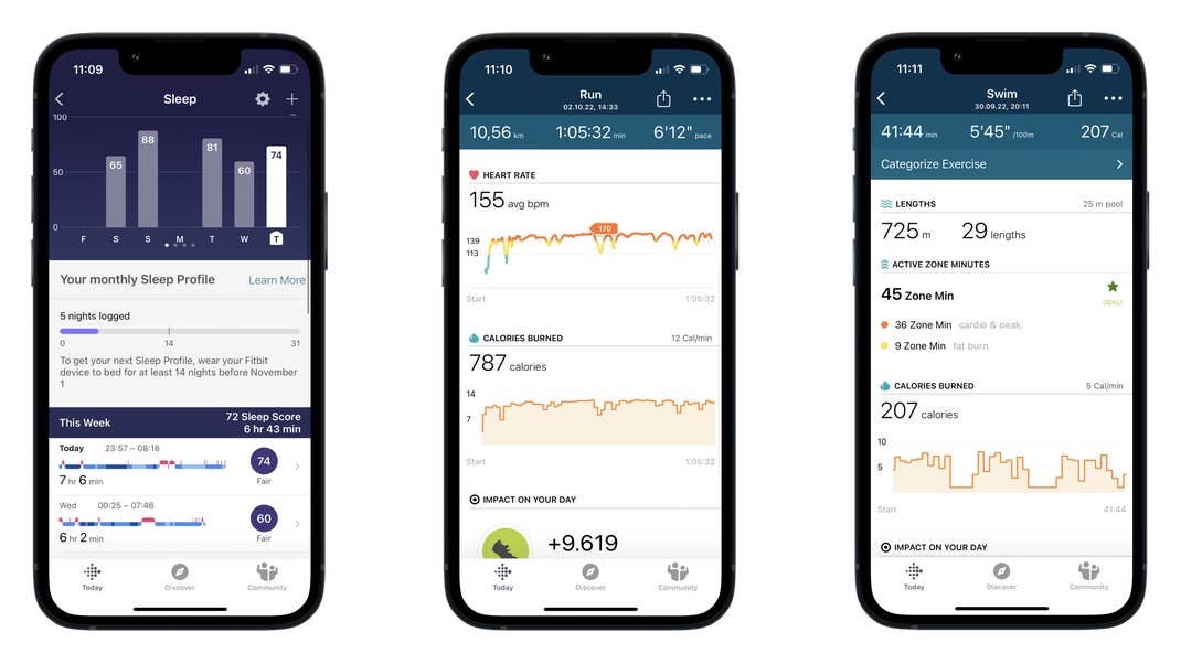 Captures ecran application Fitbit