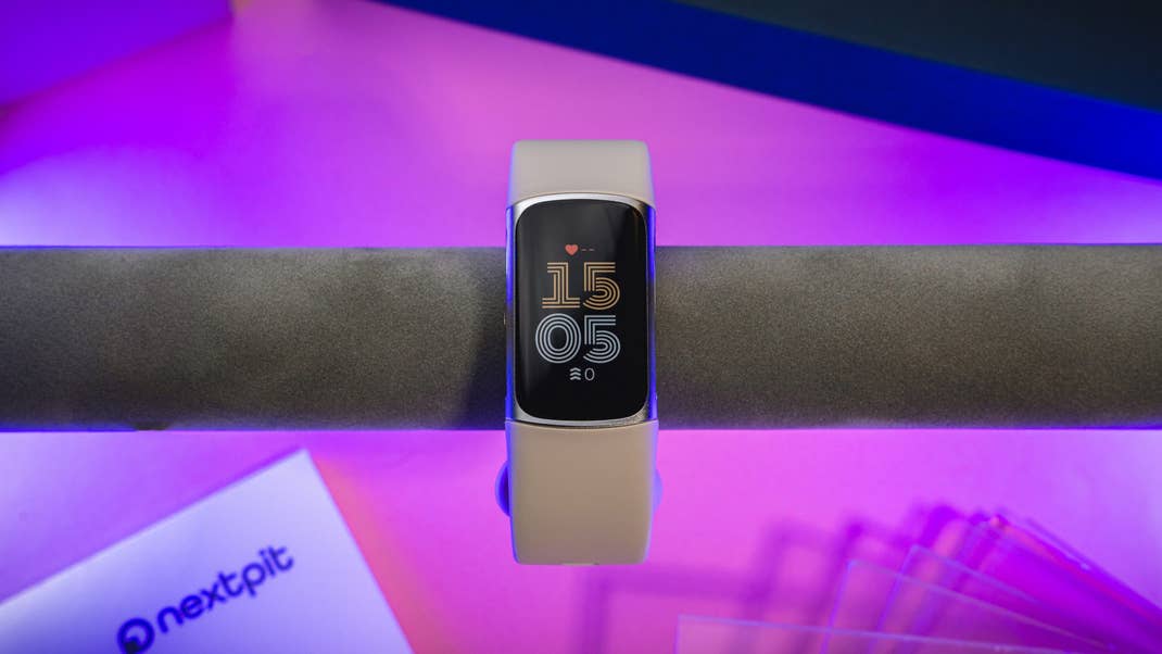 Le Fitbit Charge 6 sur une branche