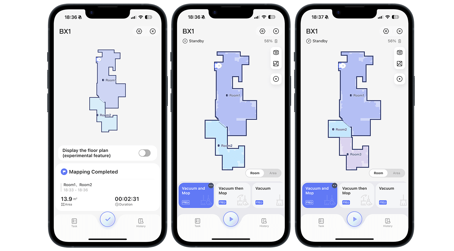 Le robot aspirateur Narwal n'a pas reconnu correctement toutes les pièces? Pas de problème. Par la suite, vous pourrez retravailler la map scannée