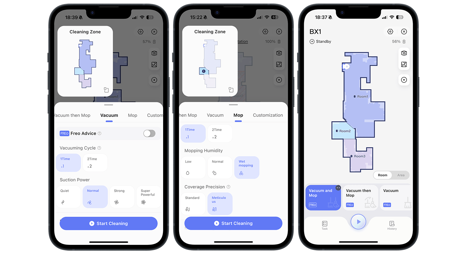 Capture d'écran application Narwal