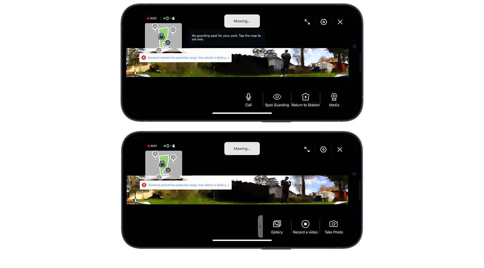 Une capture d'écran de l'application Ecovacs Goat G1-800