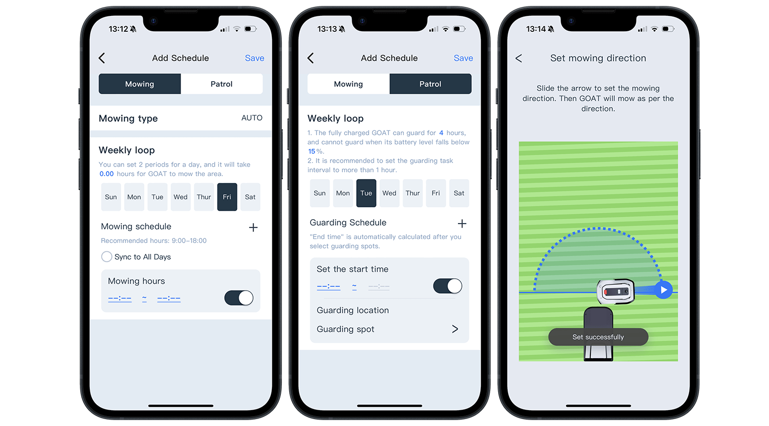 Une capture d'écran de l'application Ecovacs