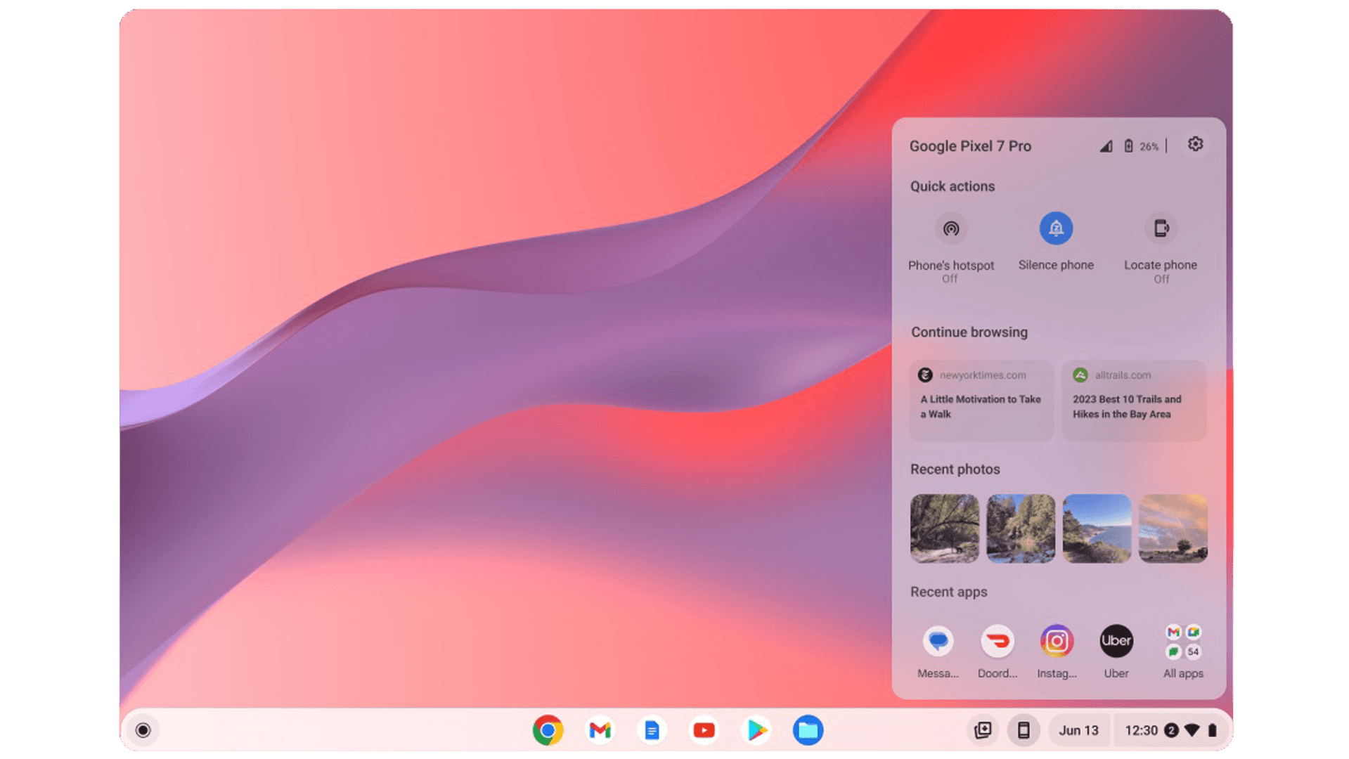 Capture d'écran d'un ordinateur de bureau Google Chromebook