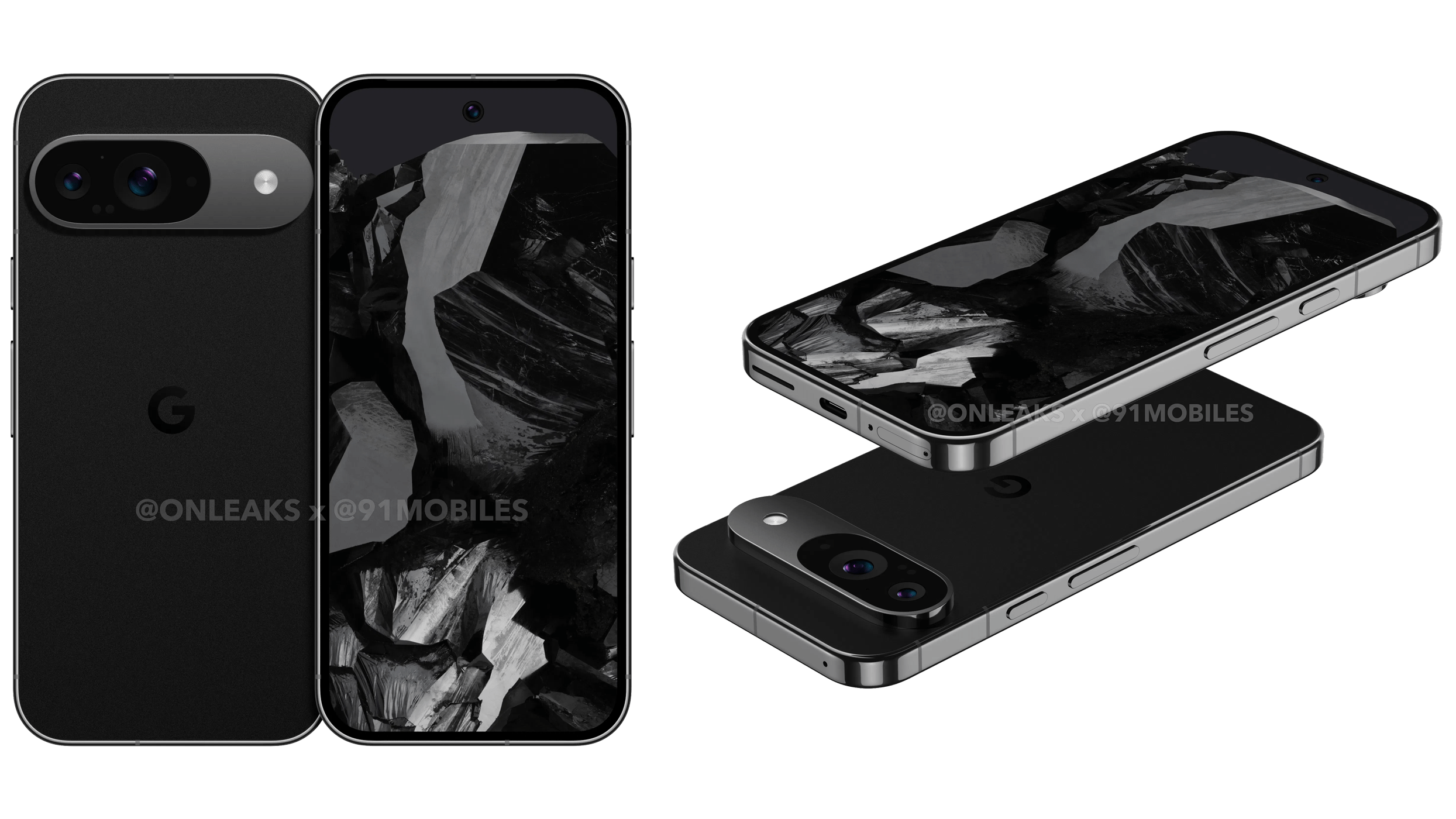 Le rendu du Google Pixel 9, d'après une fuite