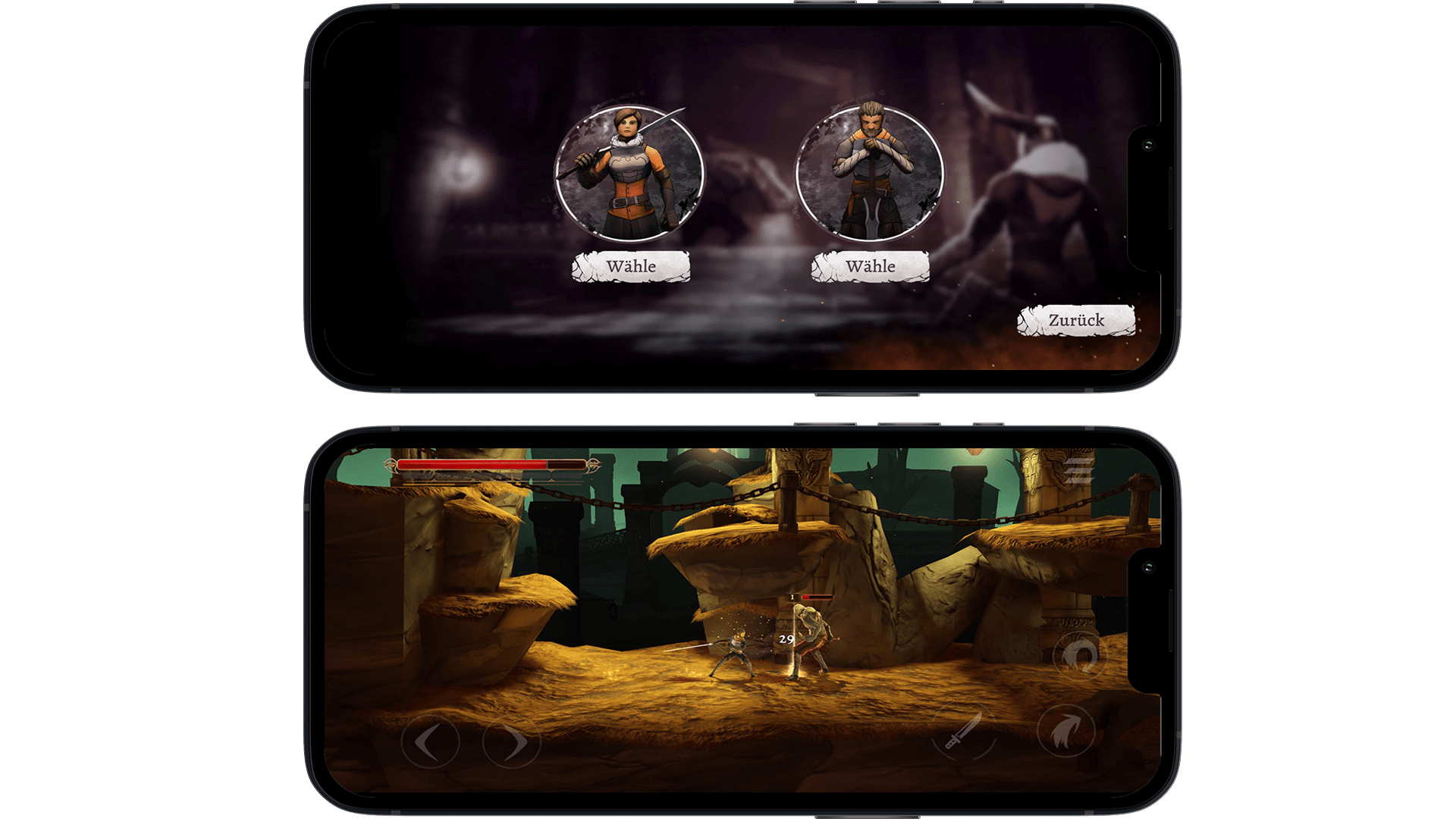 Captures d'écran du jeu mobile Grimvalor Charakter sur la création de personnage