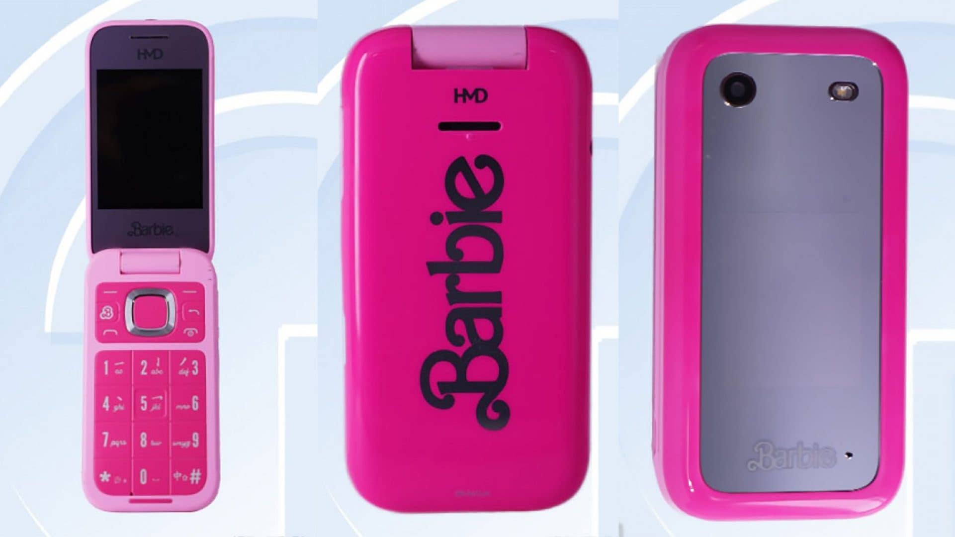 Le téléphone Barbie de HMD a une forme pliable dans un coloris rose Barbie