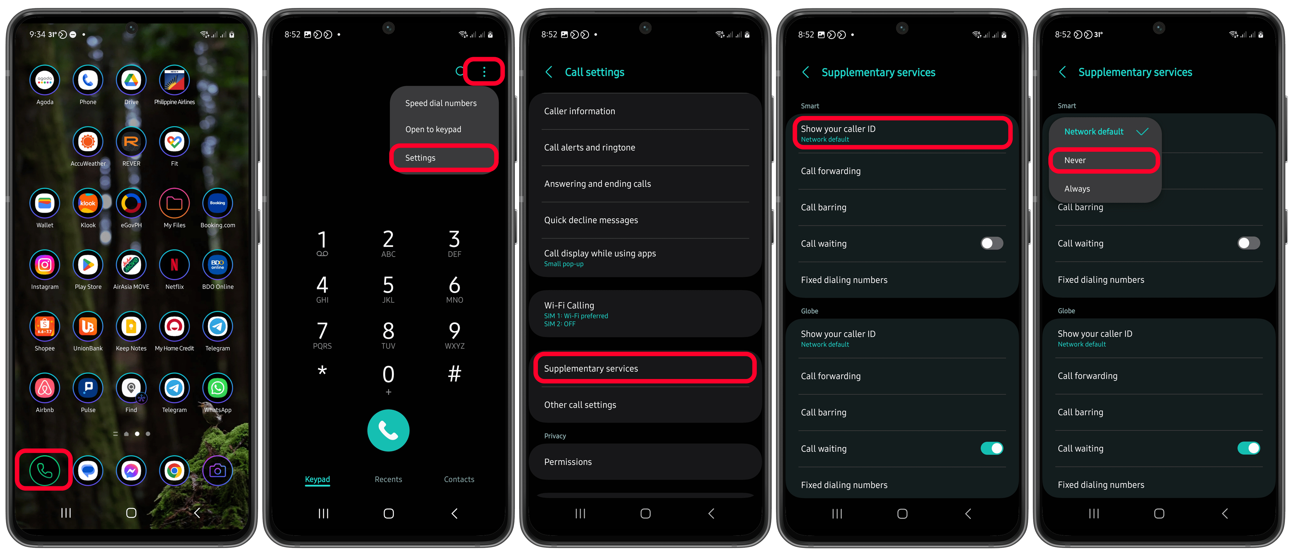 Captures d'écran One UI