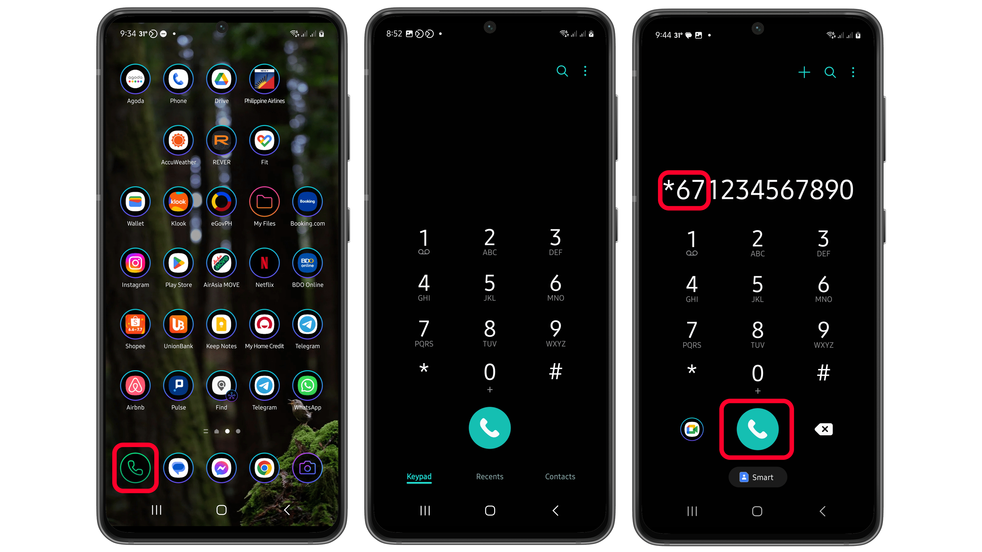 Captures d'écran One UI