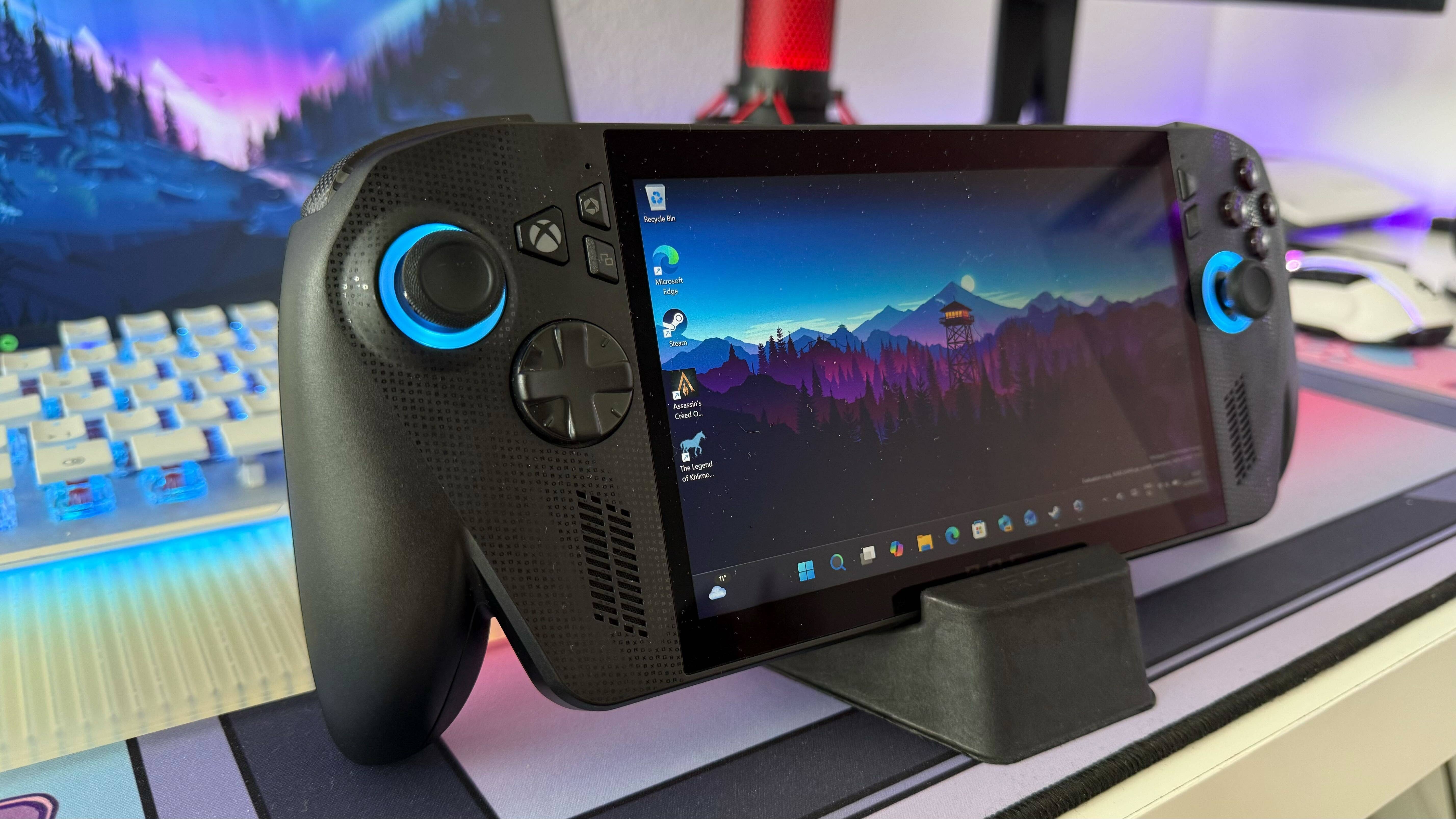 La ROG Xbox Ally X vue de côté.