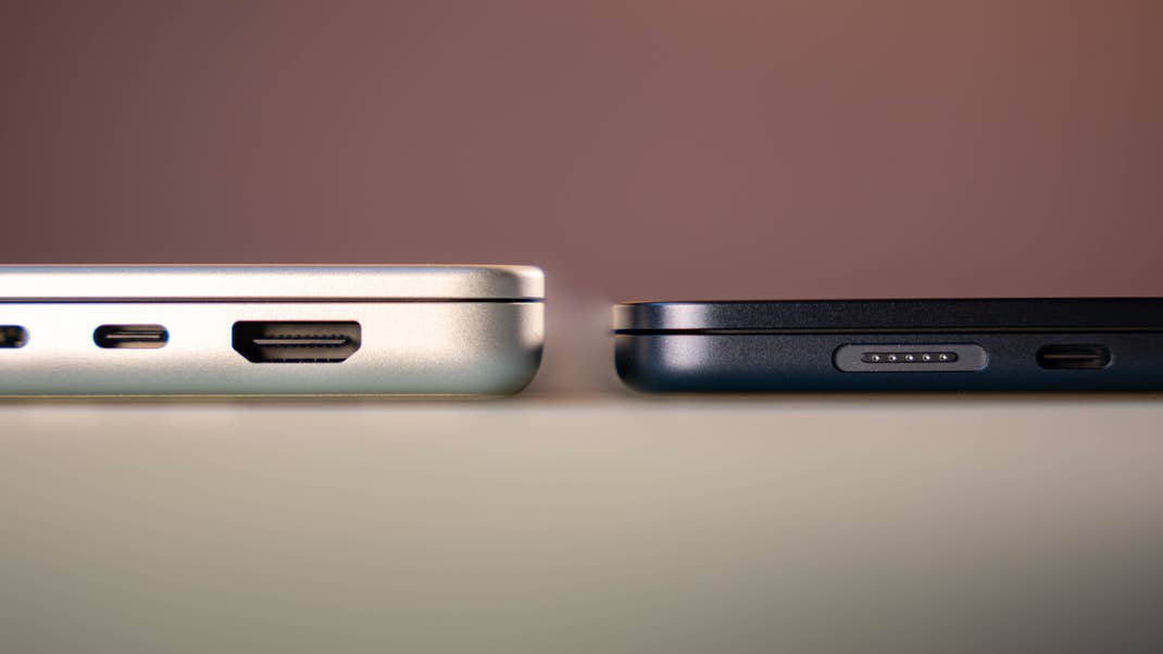 Le comparatif des tailles des MacBook Air M3 et MacBook Pro