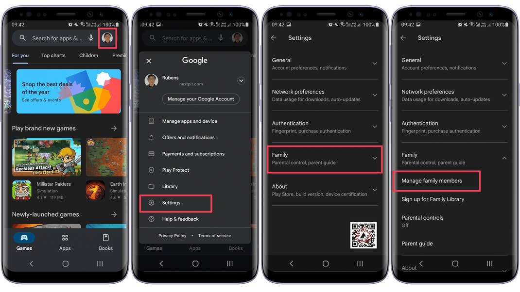 Google Play Store parental approvals