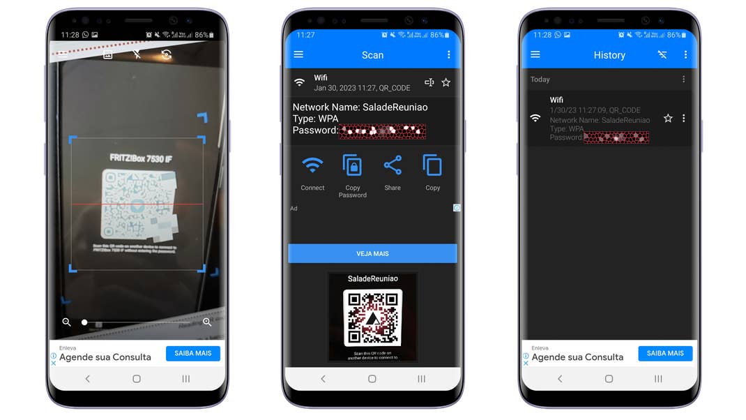 Wi-Fi password reveal using a third-party app