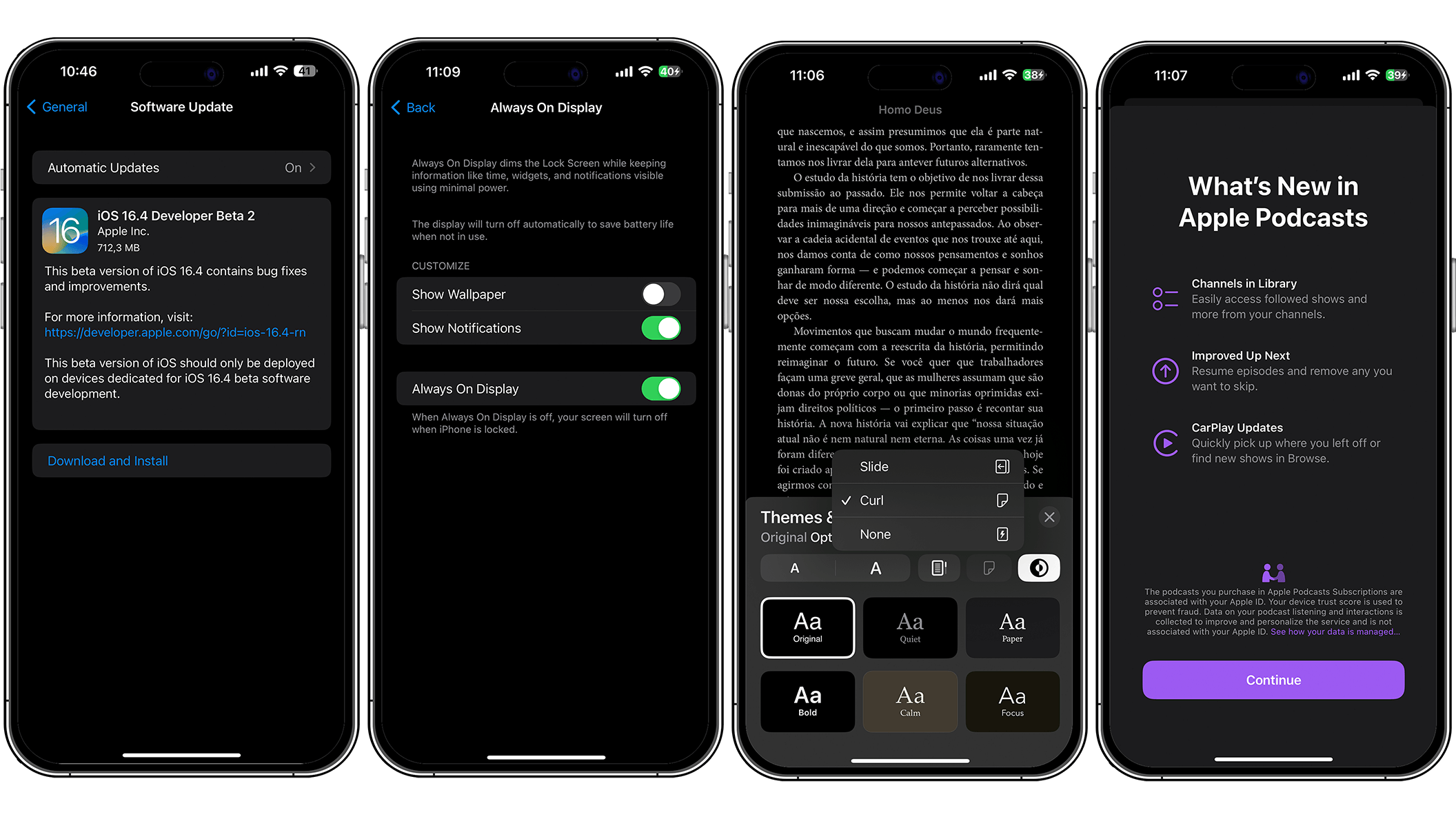 Captures d'écran iOS 16.4 Beta 2