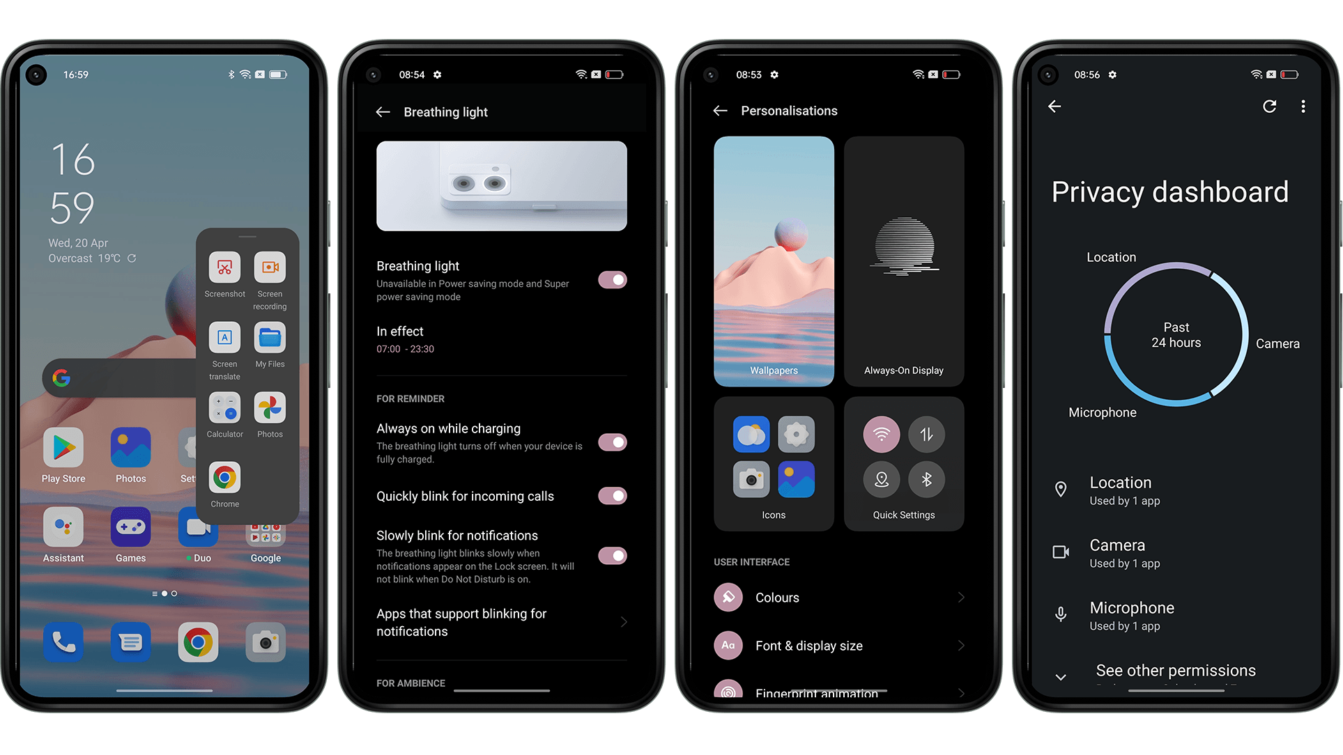 Screenshots of Oppo Reno 7 4G Colors 12 UI
