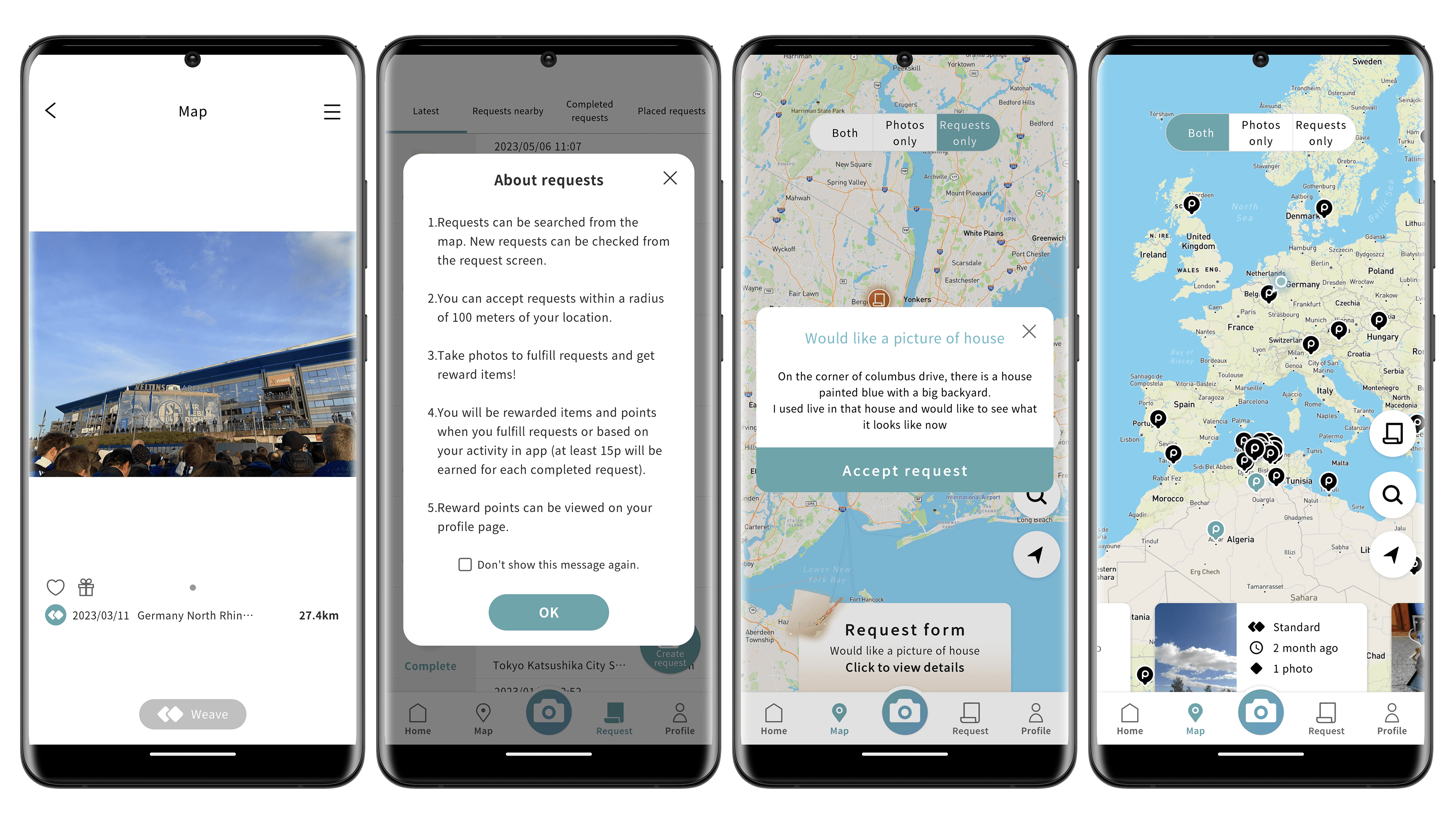 Captures d'écran de l'application Pictier