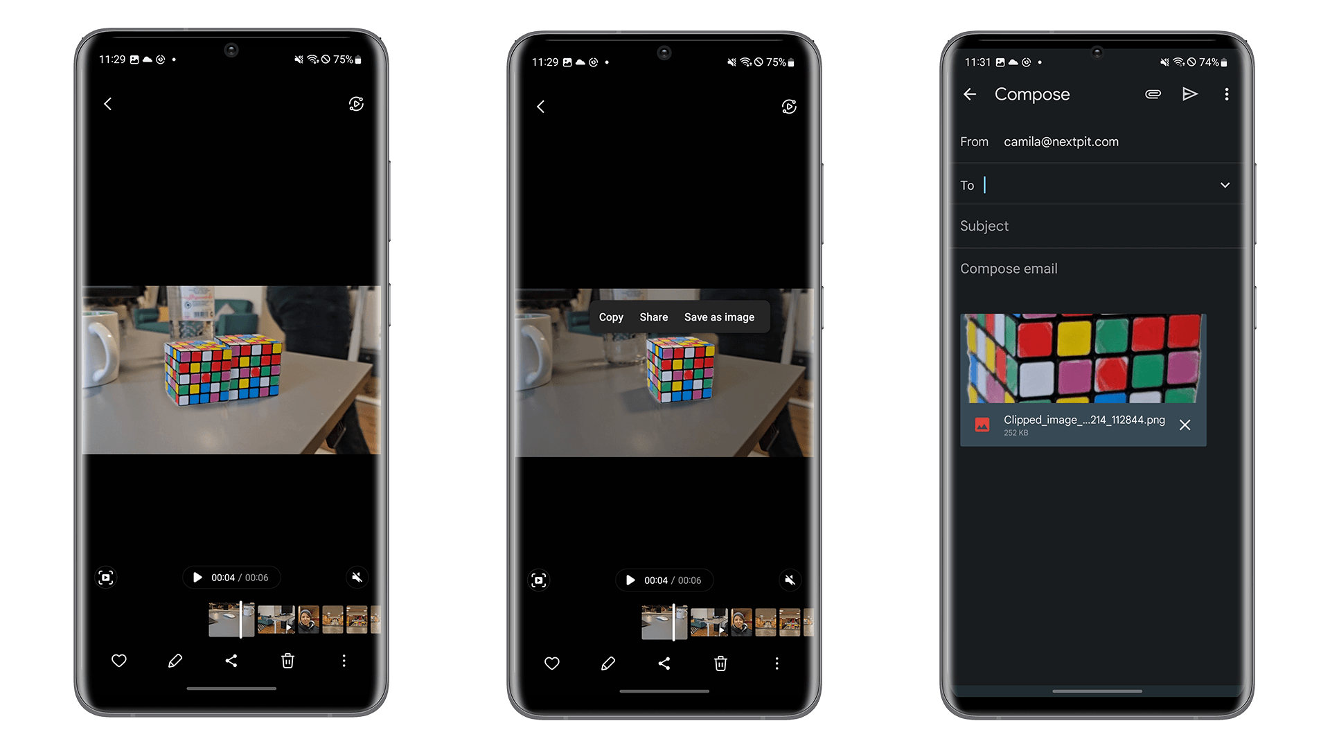 Détourer photos et vidéos Samsung