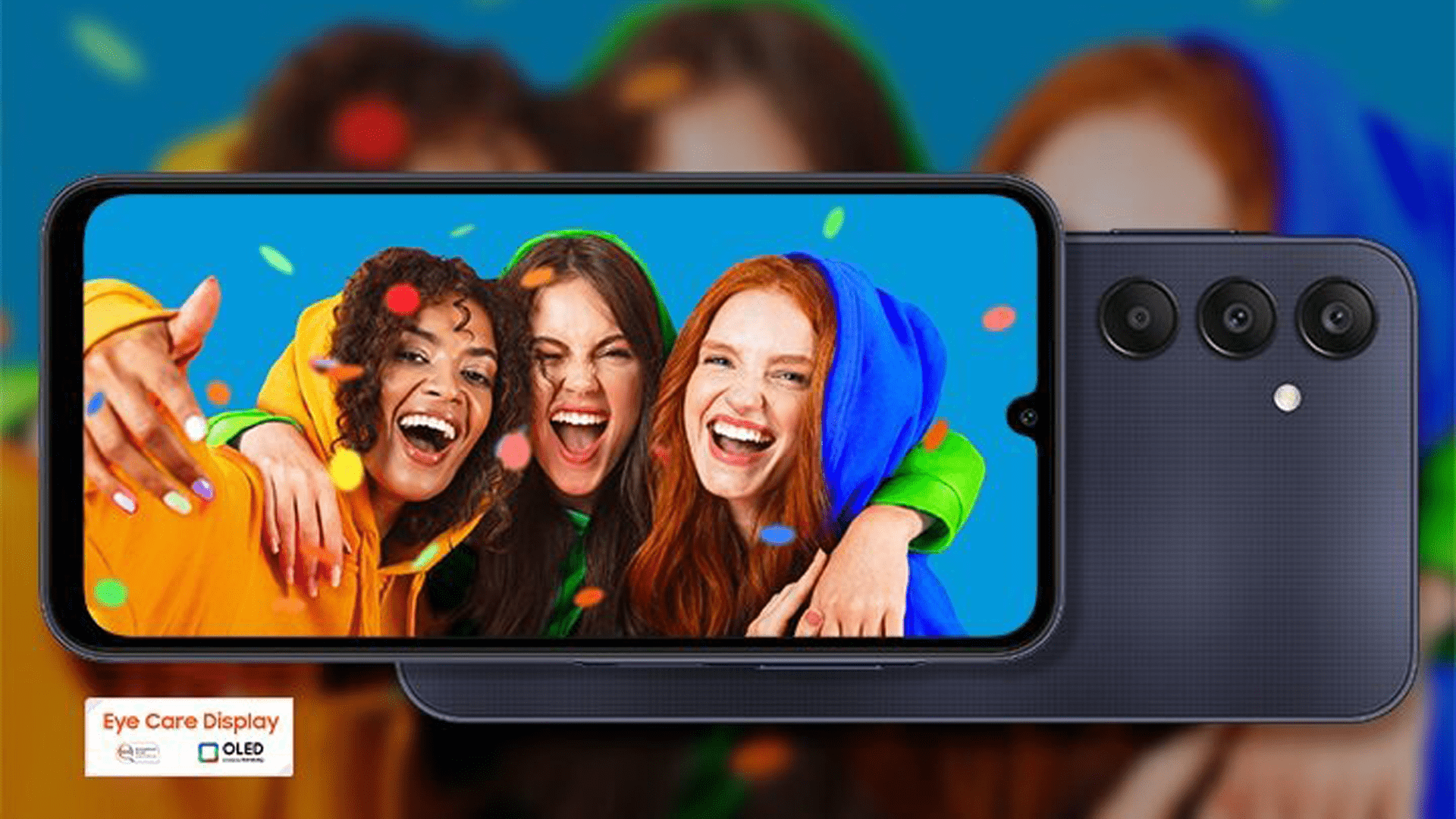 Le Galaxy A25 de Samsung est doté d'un écran Amoled de 6,5 pouces avec un taux de rafraîchissement de 120 Hz. / © Samsung
