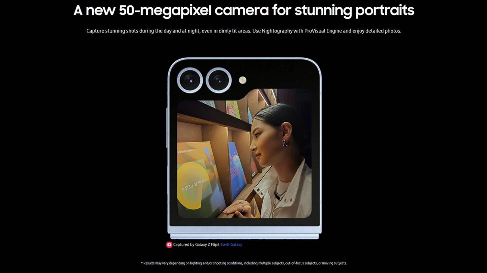 Les données techniques du Galaxy Z Flip 6