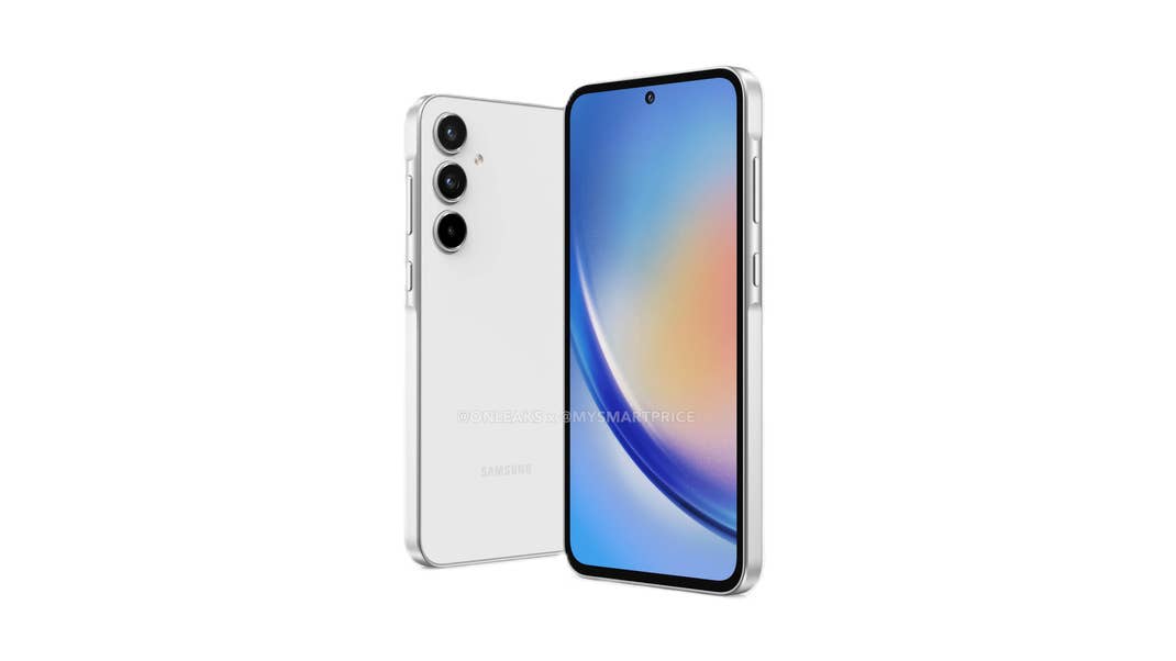 La photo du Galaxy A35 de Samsung montre un cadre plus plat, similaire à celui du Galaxy A15 et du Galaxy S24 / © MySmartPrice / OnLeaks