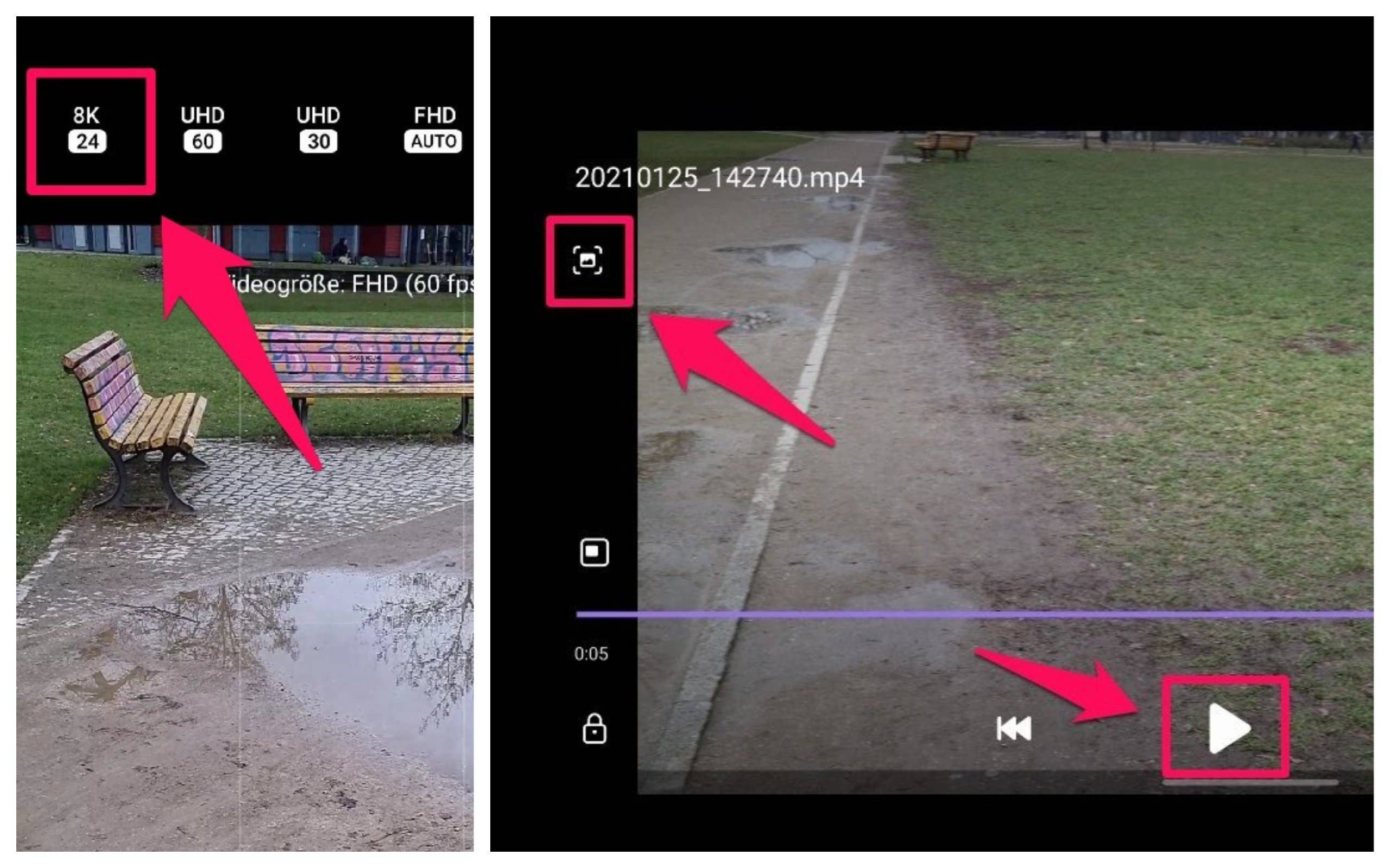 Samsung Galaxy S 21 8K Video Snap