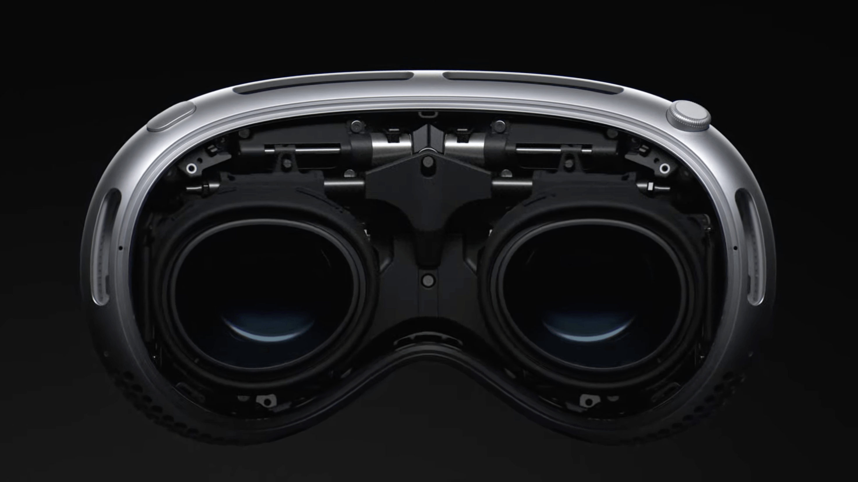 L'Apple Vision Pro est doté de deux écrans micro-Oled ultra-haute résolution et des SoCs Apple M2 et Apple R2. / © Apple, édité par nextpit