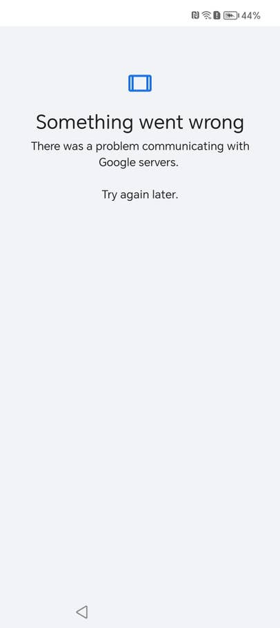 Capture du0027écran du Honor Magic V3 montrant un problème de connexion lors de la configuration