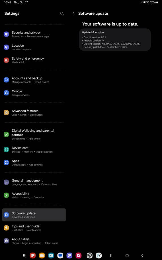 Samsung Galaxy Tab S10+ - Captures du0027écran et photos de test