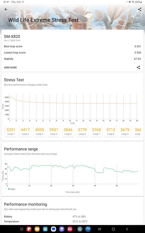 Samsung Galaxy Tab S10+ - Captures du0027écran et photos de test