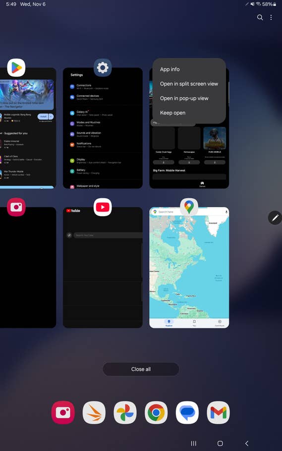 Samsung Galaxy Tab S10+ - Captures du0027écran et photos de test
