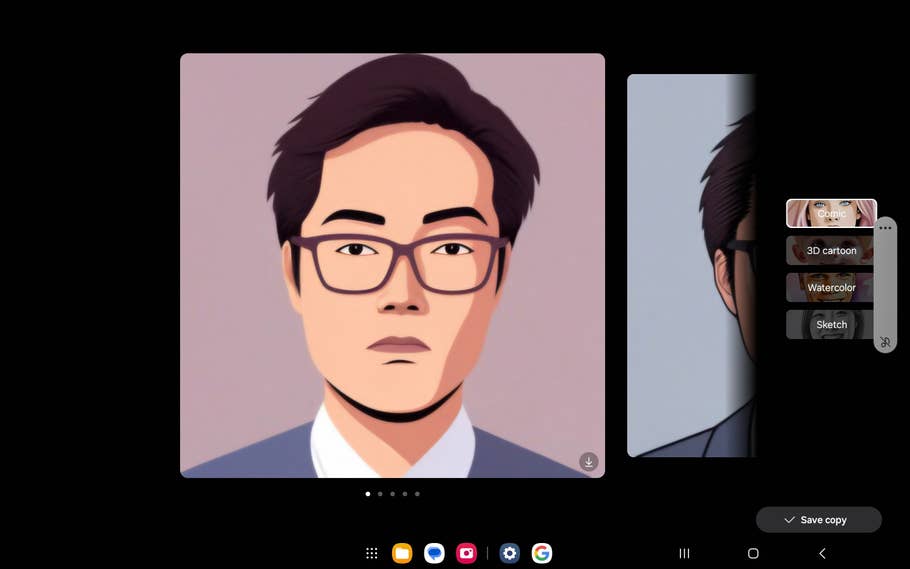 Samsung Galaxy Tab S10+: Portrait Studio