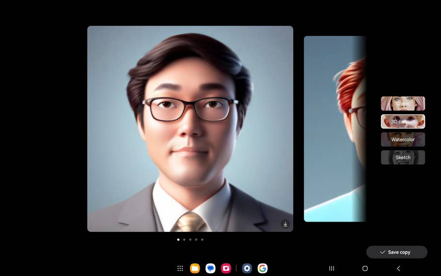 Samsung Galaxy Tab S10+: Portrait Studio