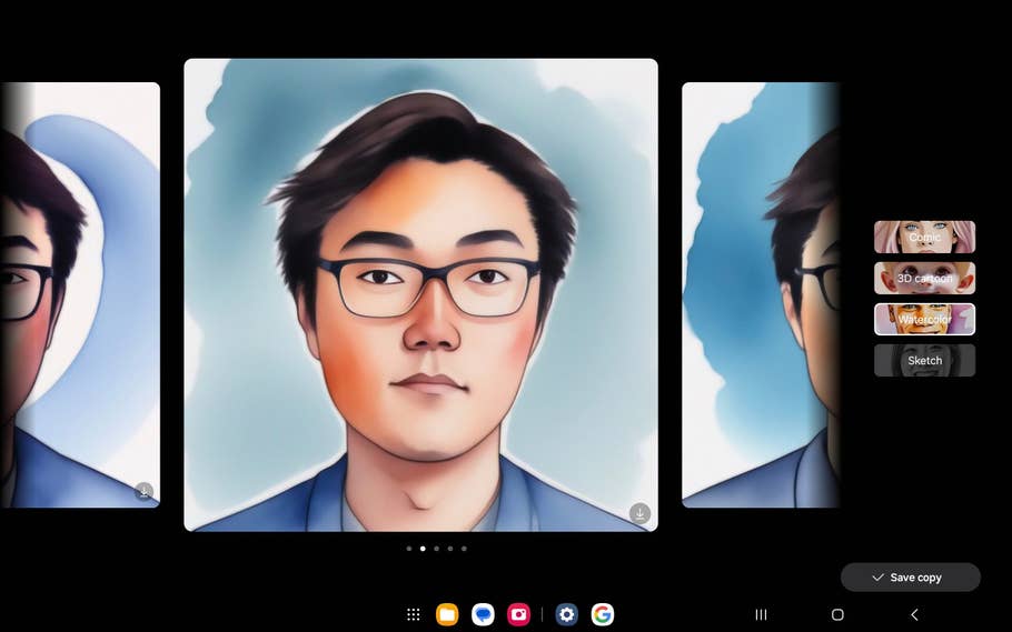 Samsung Galaxy Tab S10+: Portrait Studio