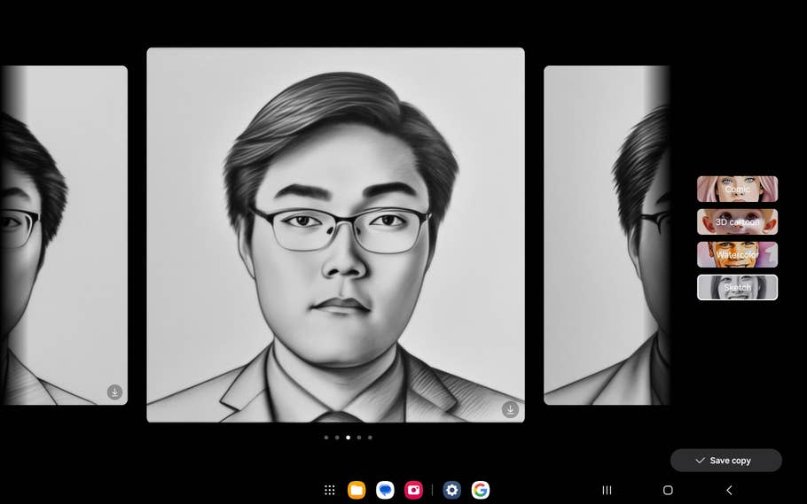 Samsung Galaxy Tab S10+: Portrait Studio