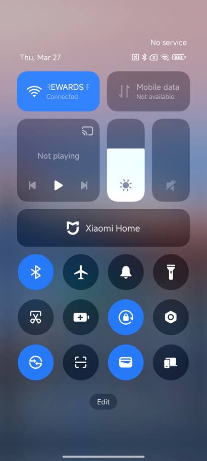 Poco F7 Ultra : Paramètres rapides