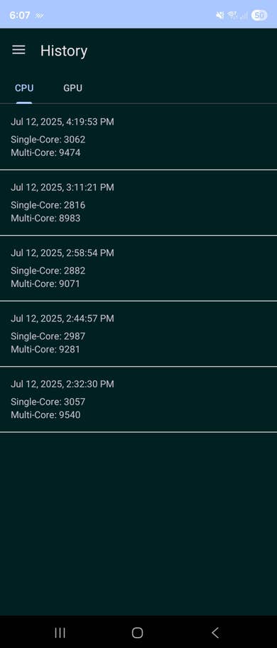 Résultats de benchmark Geekbench pour le Samsung Galaxy Z Fold 7 avec divers scores à un et plusieurs cœurs.