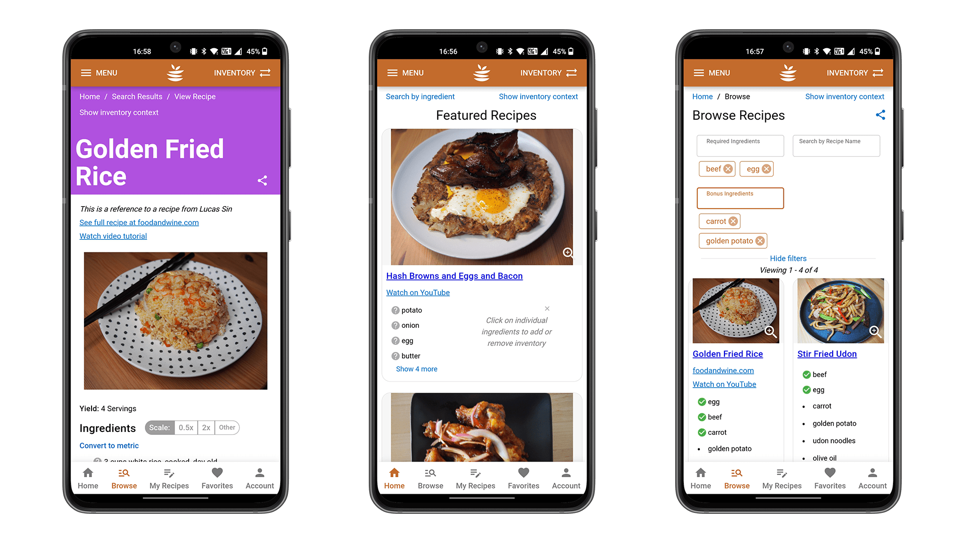 Tirez le meilleur parti des ingrédients de votre garde-manger et de votre réfrigérateur grâce à cette application. / © nextpit