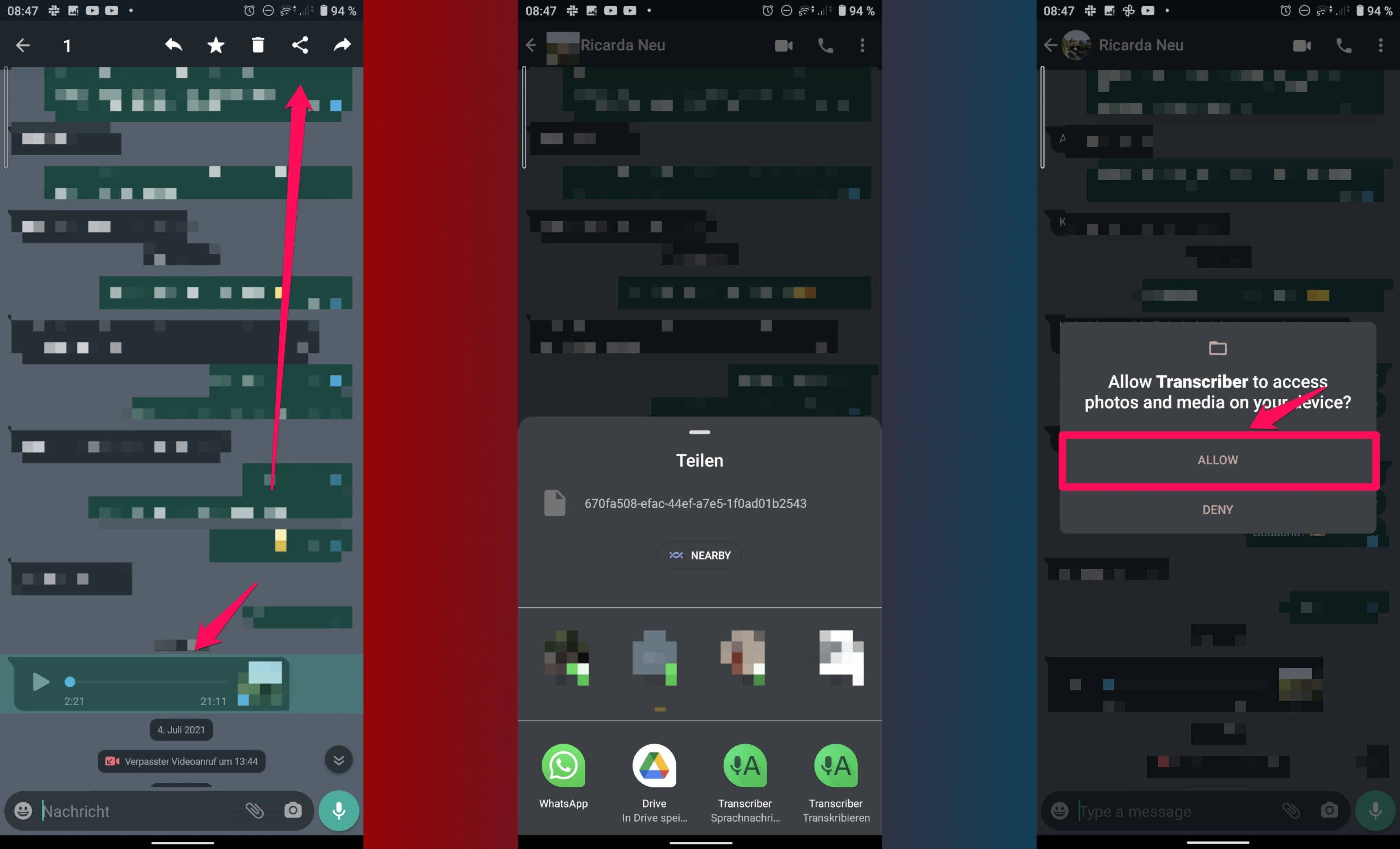 WhatsApp Voice Message Transcribe 1
