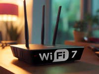 La face avant d'un routeur Wifi 7