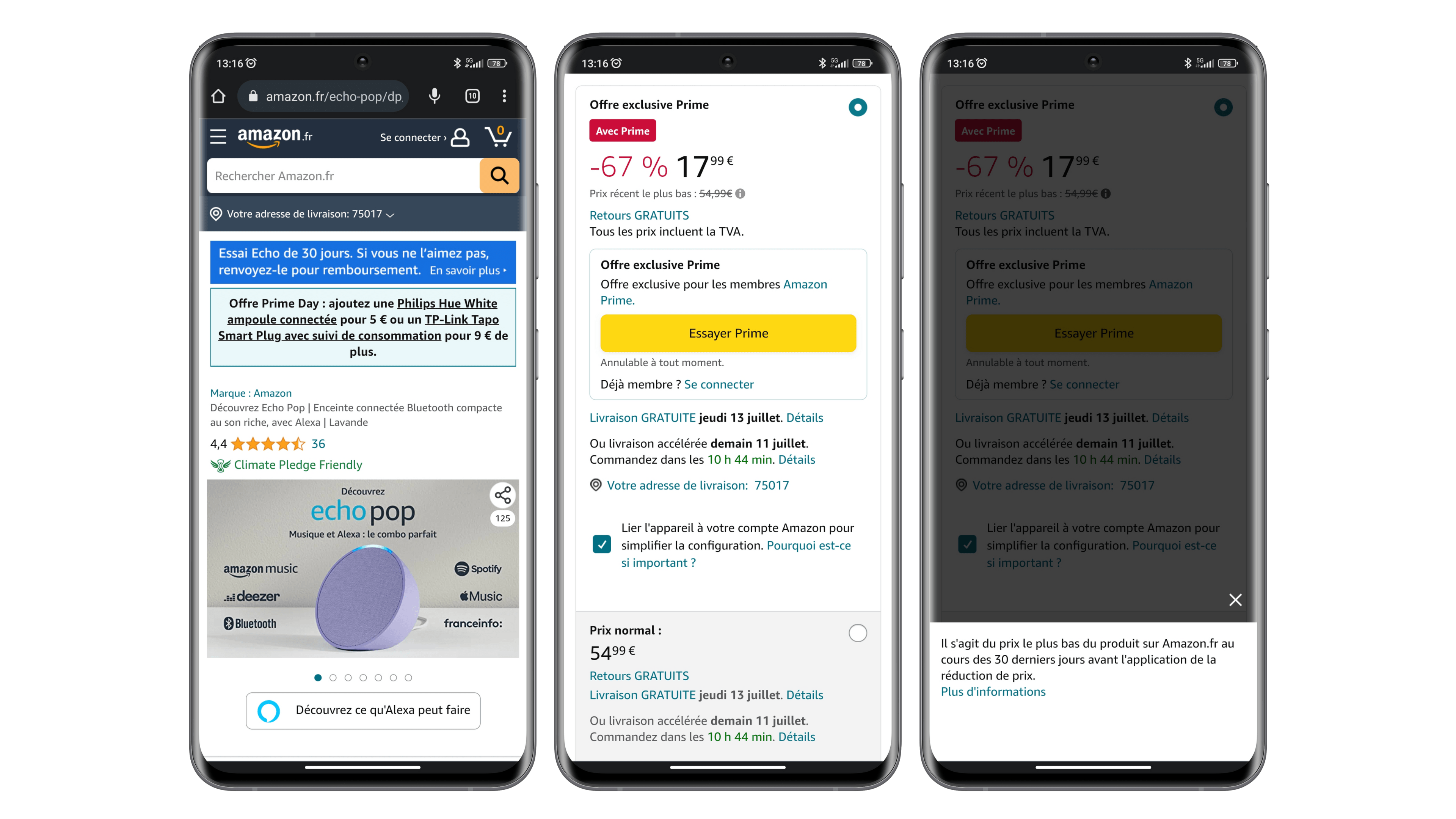 Amazon Prime Day vérifier les prix