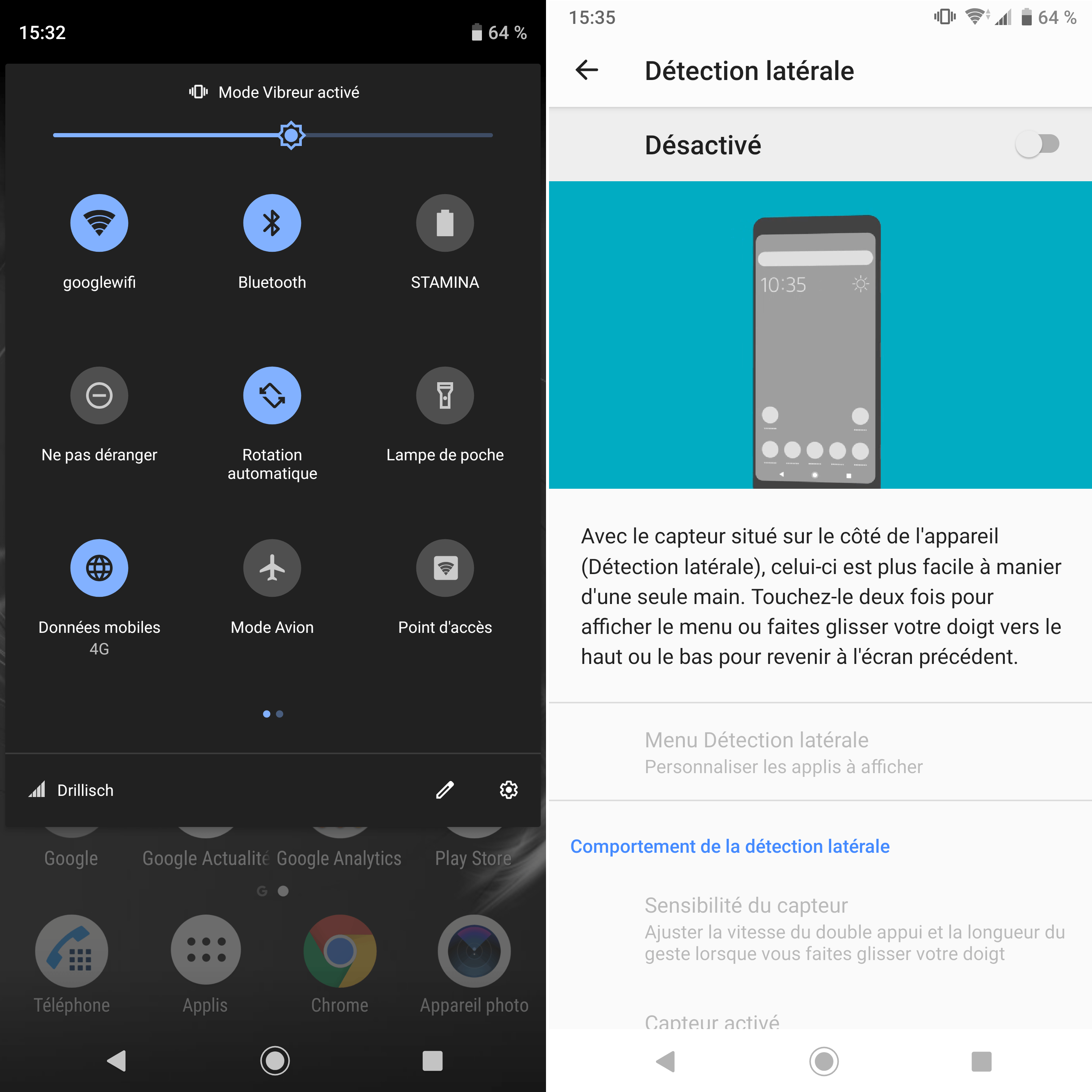 androidpit sony xperia xz3 detection laterale