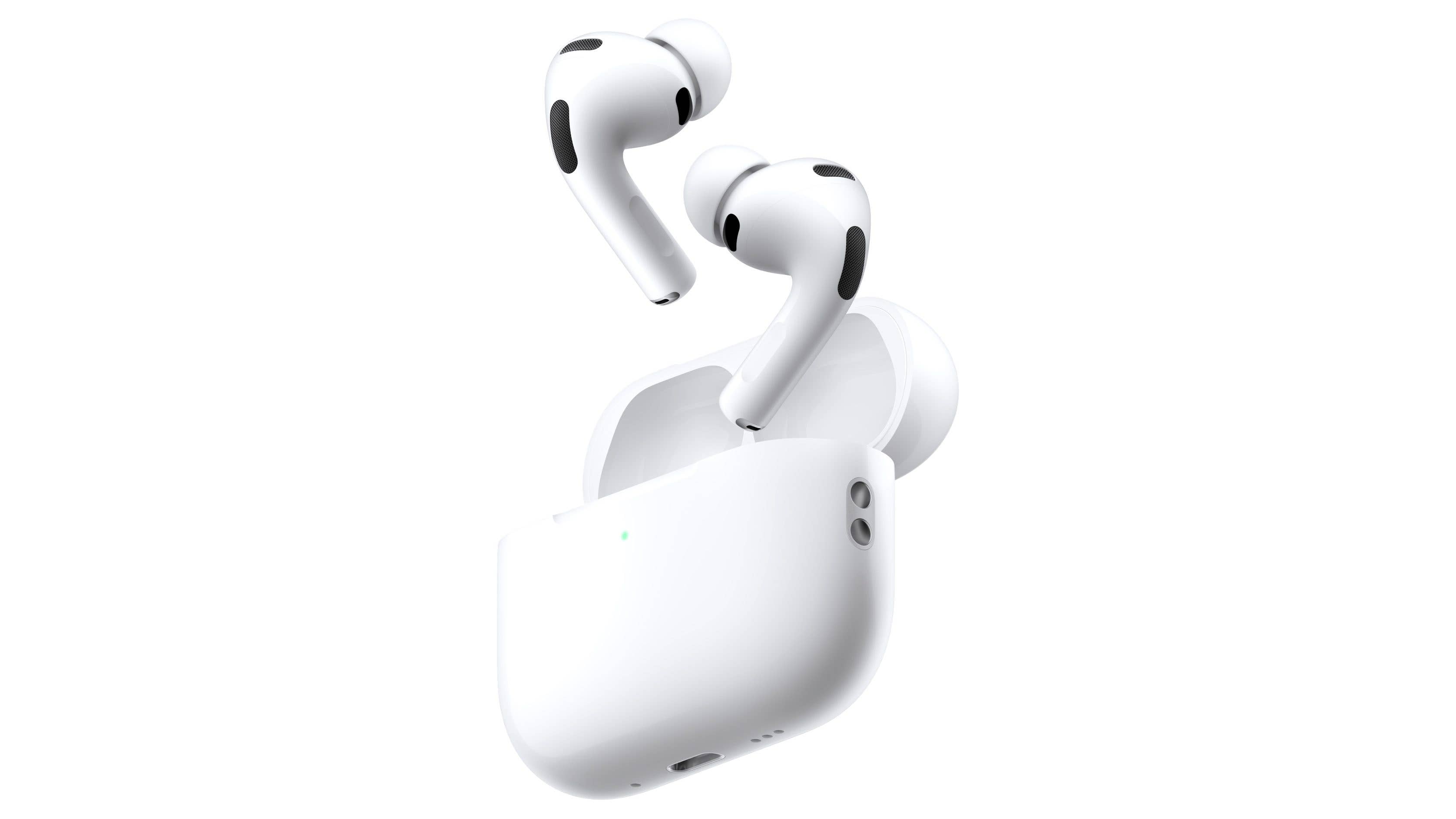 Les AirPods Pro 3 d'Apple avec leur étui.