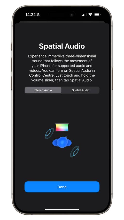 Capture du0027écran des réglages iOS 17 de lu0027AirPods Max avec lu0027Audio Spatial