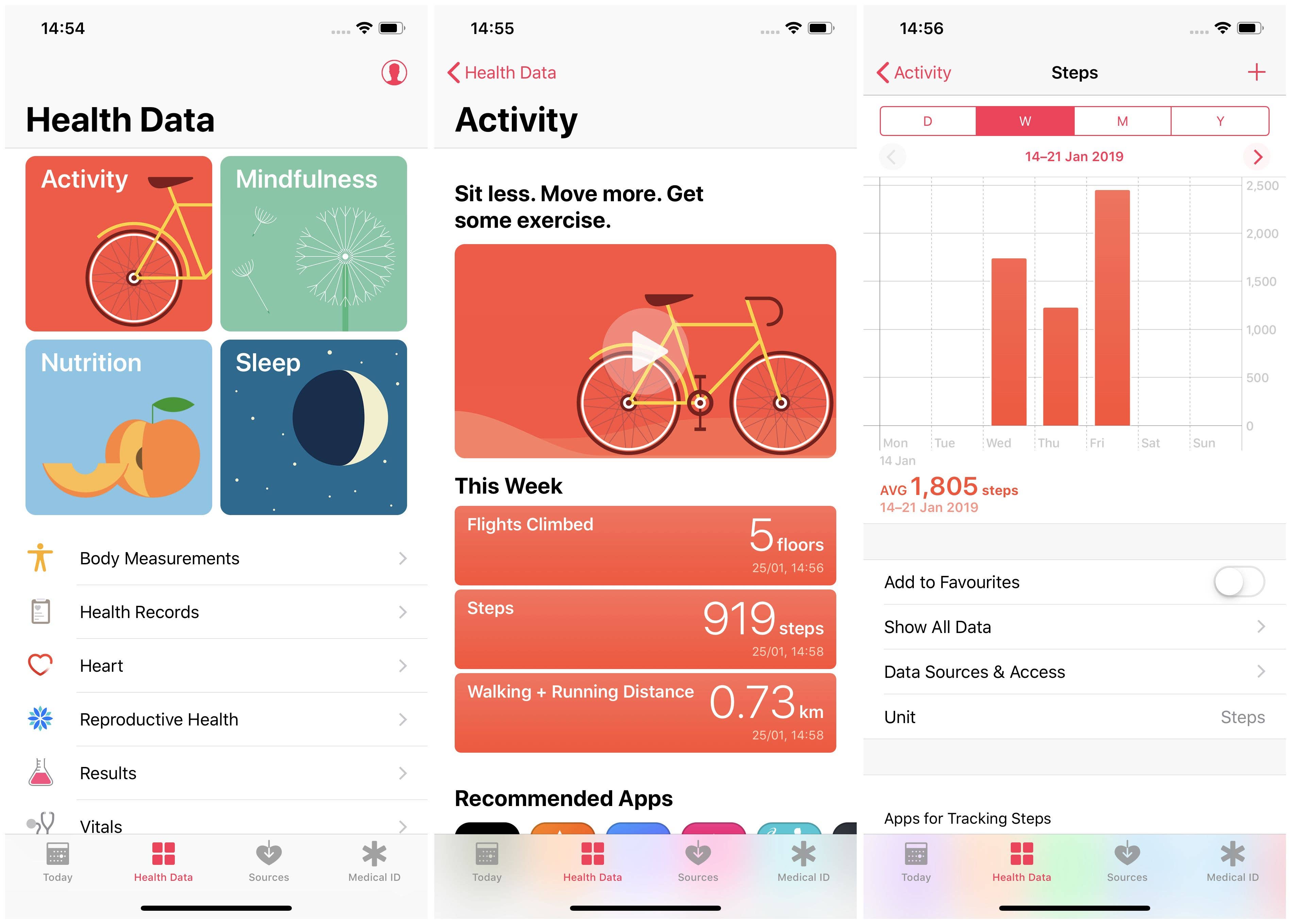 apple health app steps